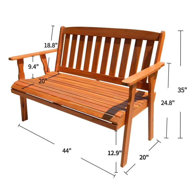 Garden bench height new arrivals